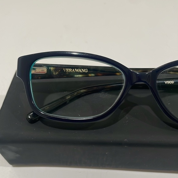 Vera Wang Glass Frames—BEAUTIFUL!!  Pretty Crys Details!! Excellent Condition! - Picture 2 of 7